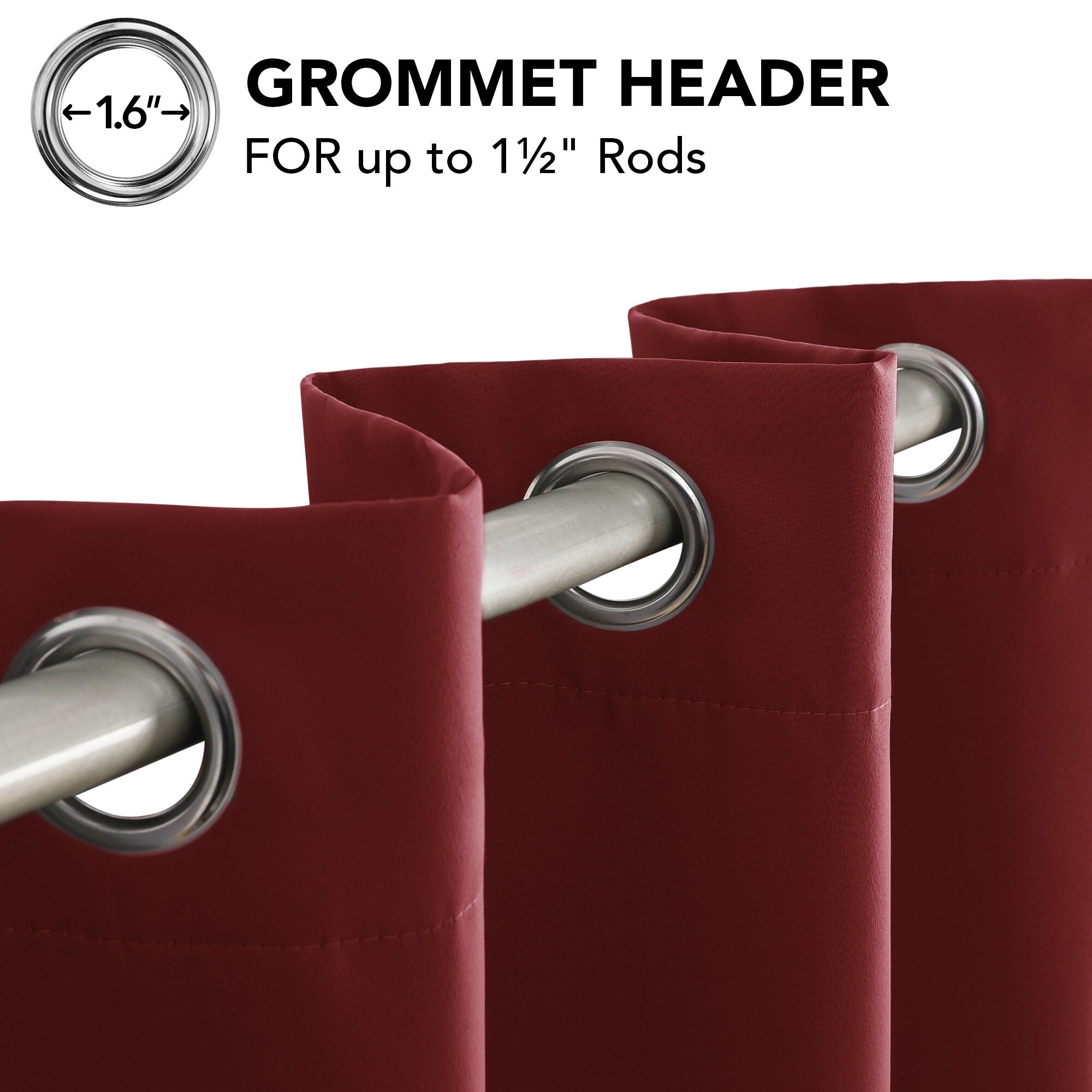 Grommet Living Room Room Darkening Curtains (2 Panel)