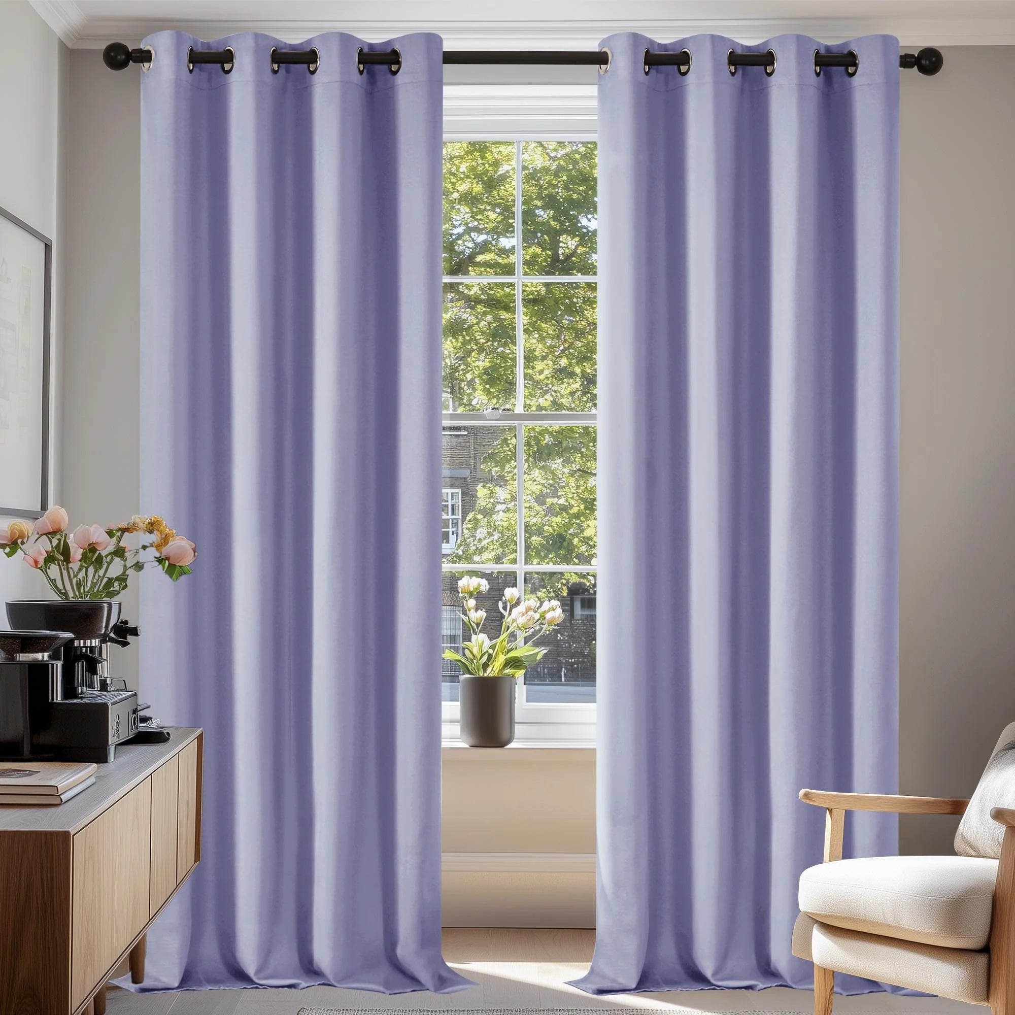 Grommet Living Room Room Darkening Curtains (2 Panel)