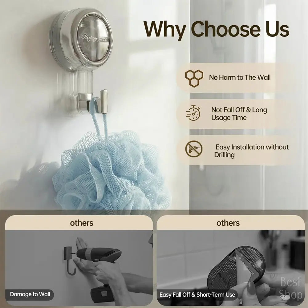 2/4/8/10Pcs Strong Suction Cup Hooks for Shower No Drill Removable Hooks for Towel Glass Doormirror Windows Tile Bathroom Organizer Hanger Christmas Halloween Decoration