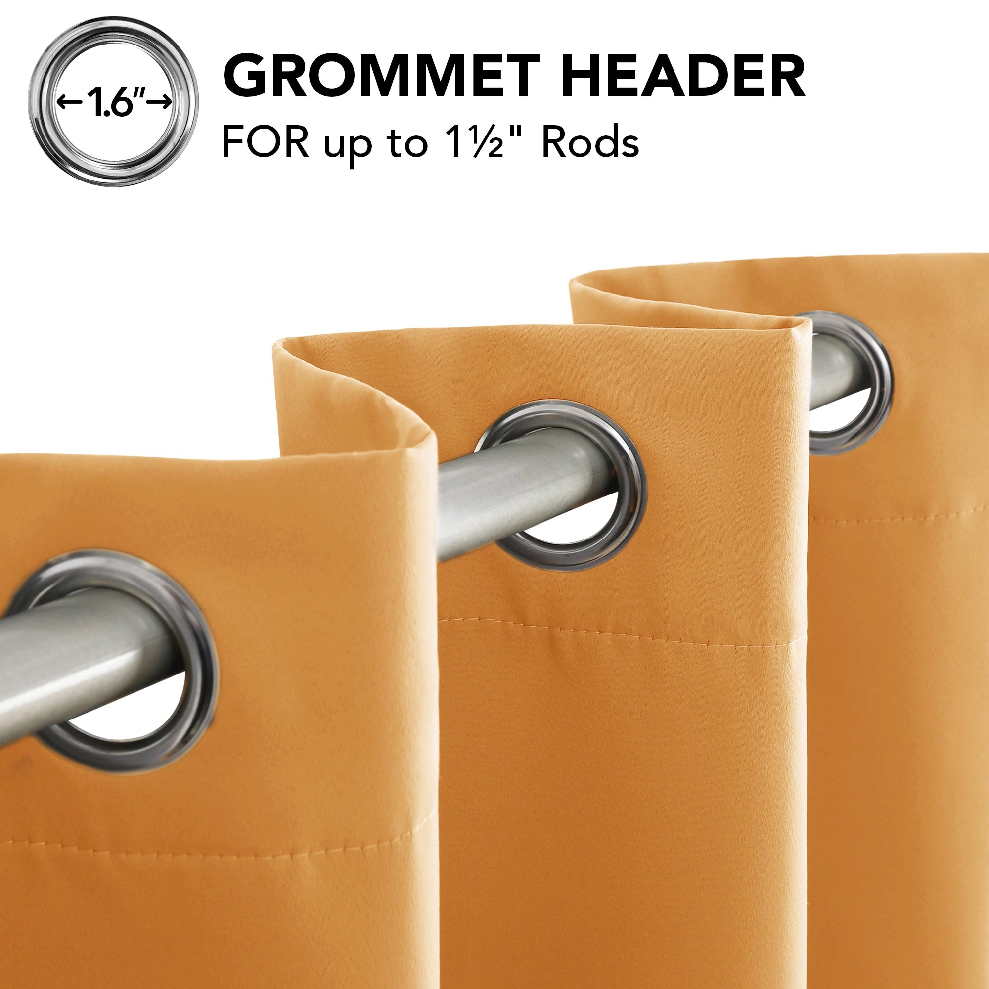 Grommet Living Room Room Darkening Curtains (2 Panel)