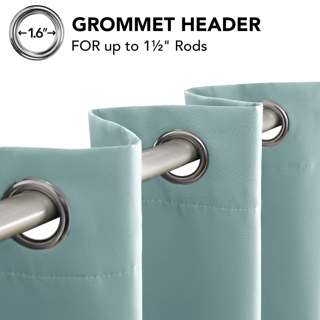 Grommet Living Room Room Darkening Curtains (2 Panel)