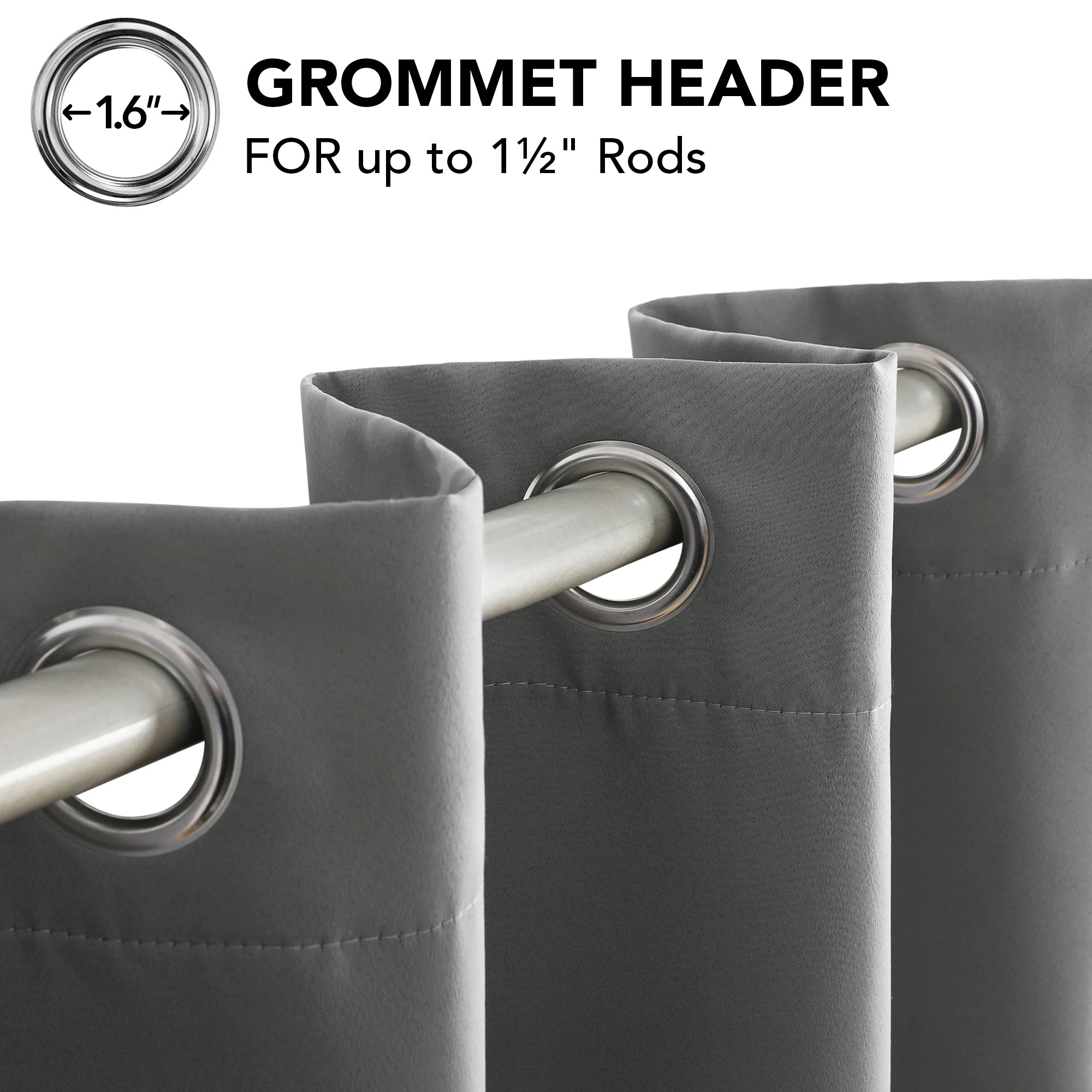 Grommet Living Room Room Darkening Curtains (2 Panel)