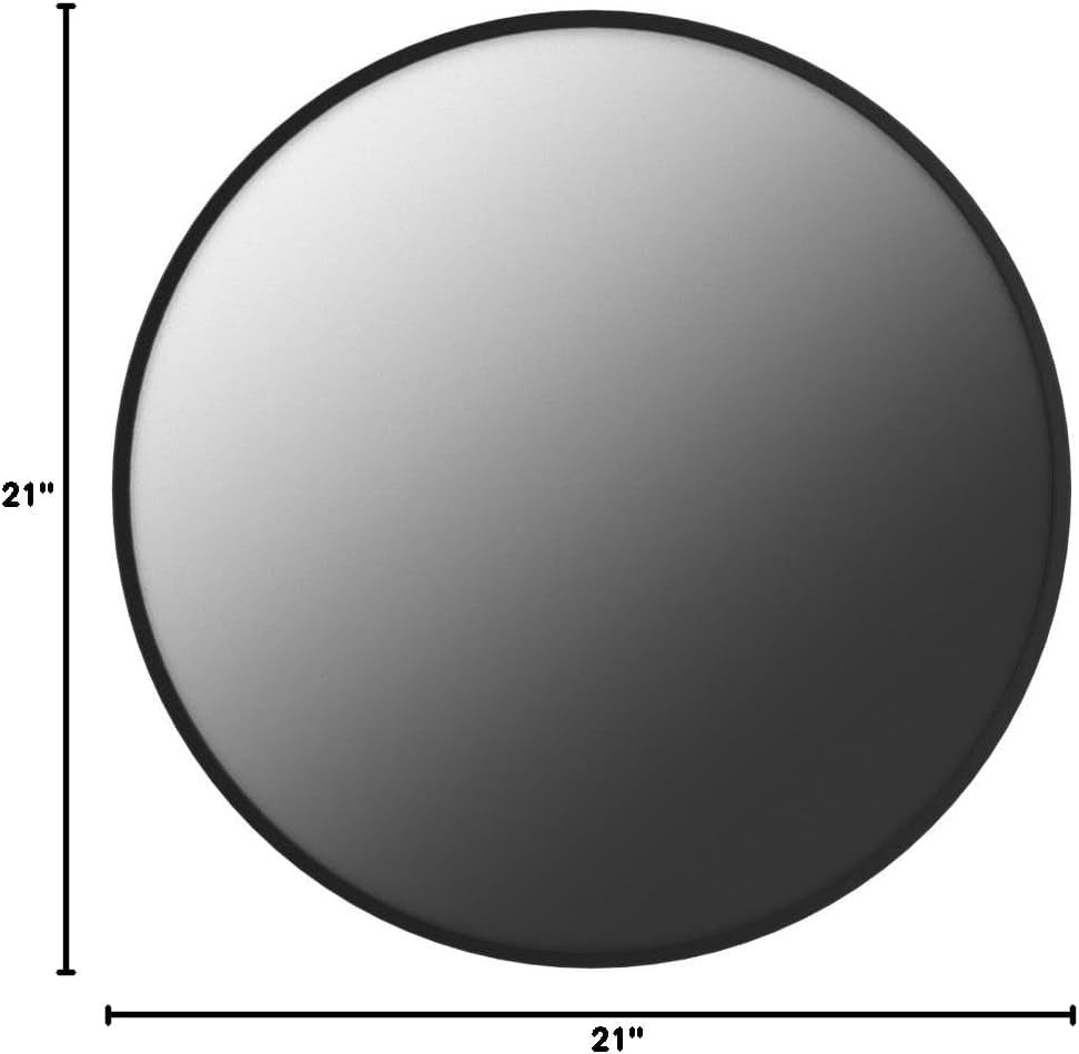 Black round Mirror 20 Inch Circle Mirror for Bathroom, Vanity, Bedroom, Home Decor