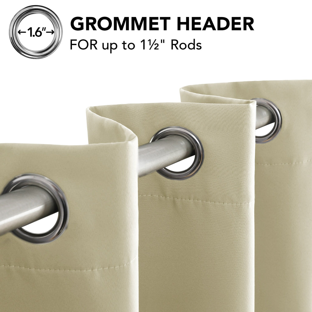 Grommet Living Room Room Darkening Curtains (2 Panel)