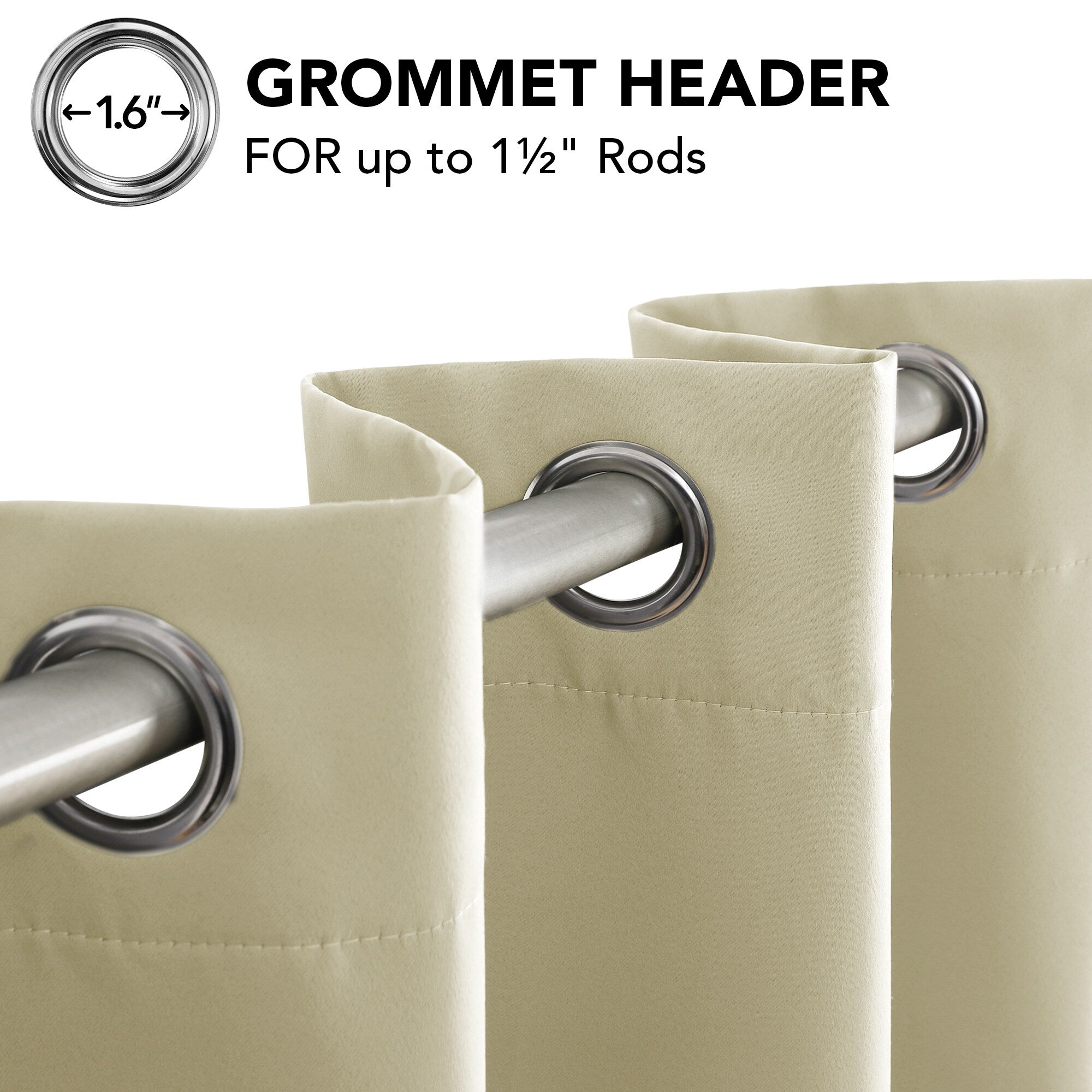 Grommet Living Room Room Darkening Curtains (2 Panel)