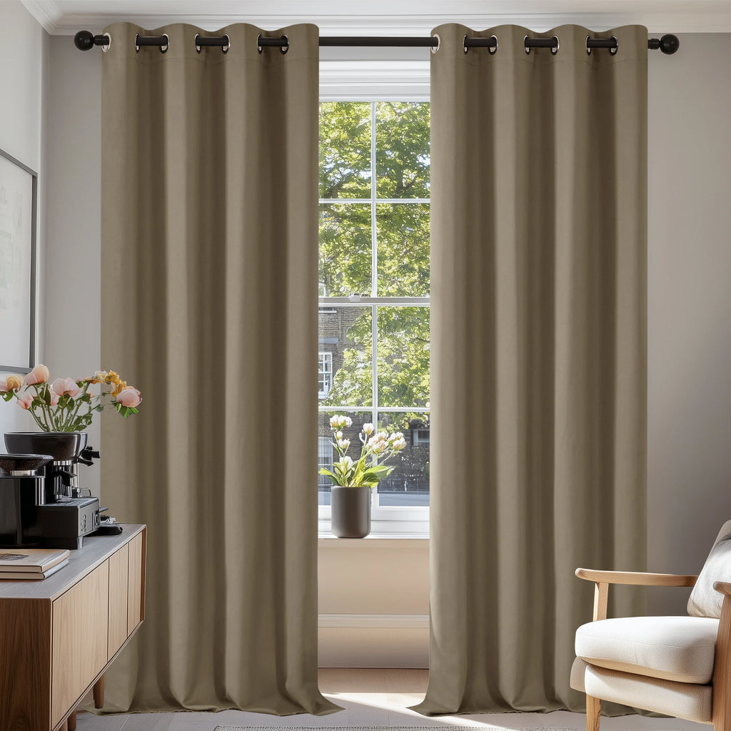 Grommet Living Room Room Darkening Curtains (2 Panel)
