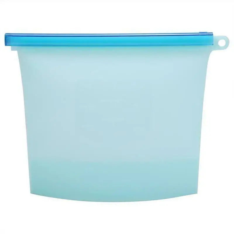 1000Ml Reusable Silicone Food Grade Storage Bag Lunch Sandwich Snack Liquid Lunch Fruit Freezer Zip Seal Bags 4 Colors