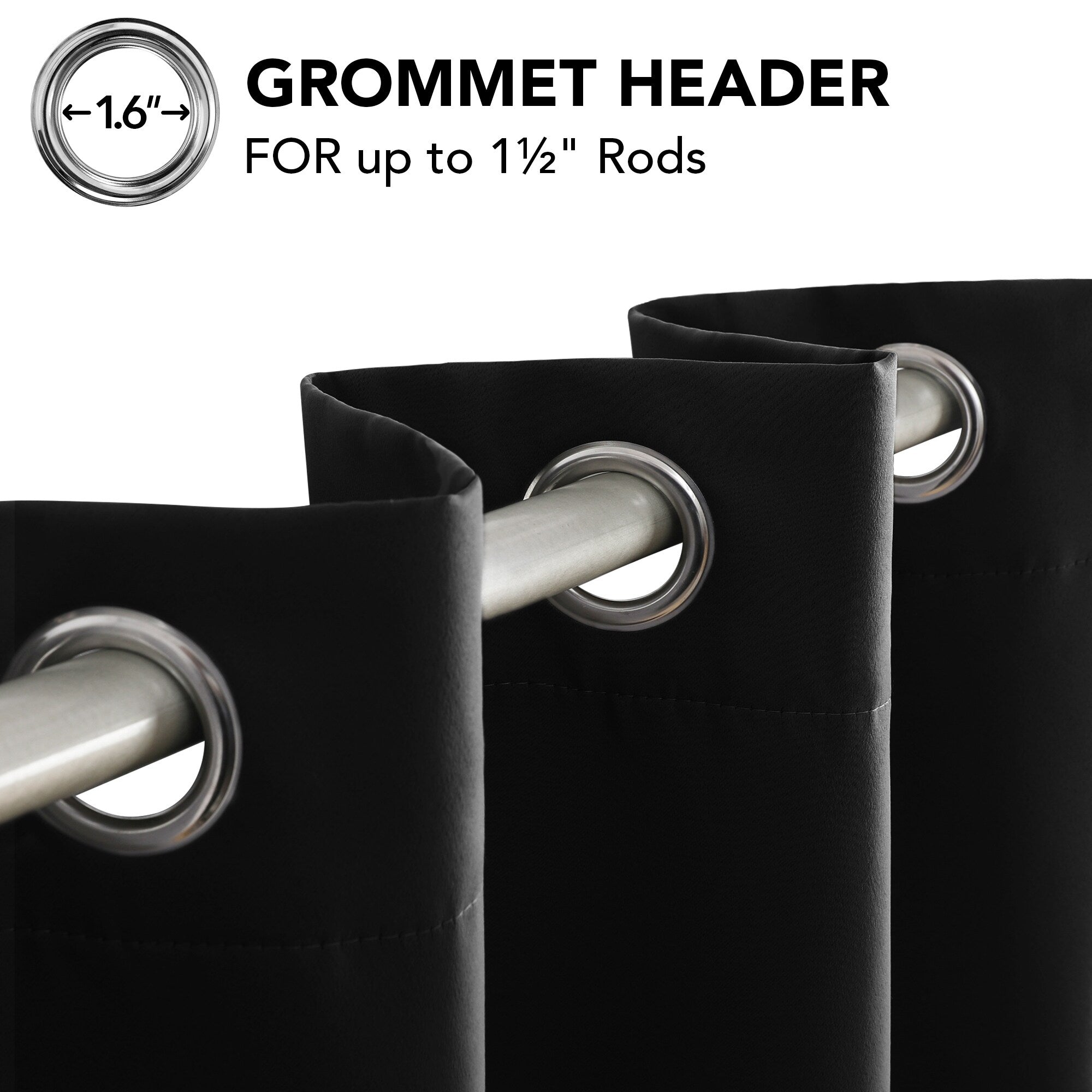 Grommet Living Room Room Darkening Curtains (2 Panel)