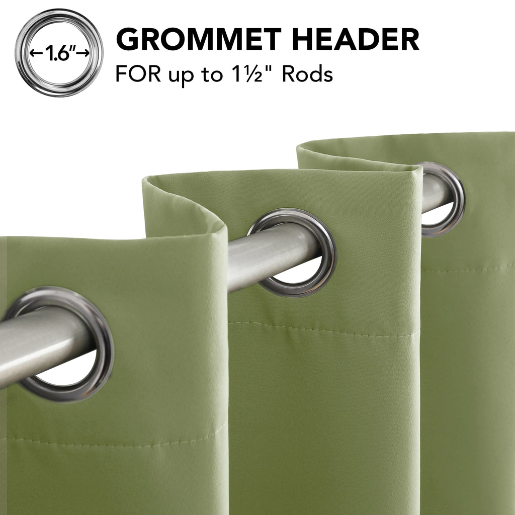 Grommet Living Room Room Darkening Curtains (2 Panel)