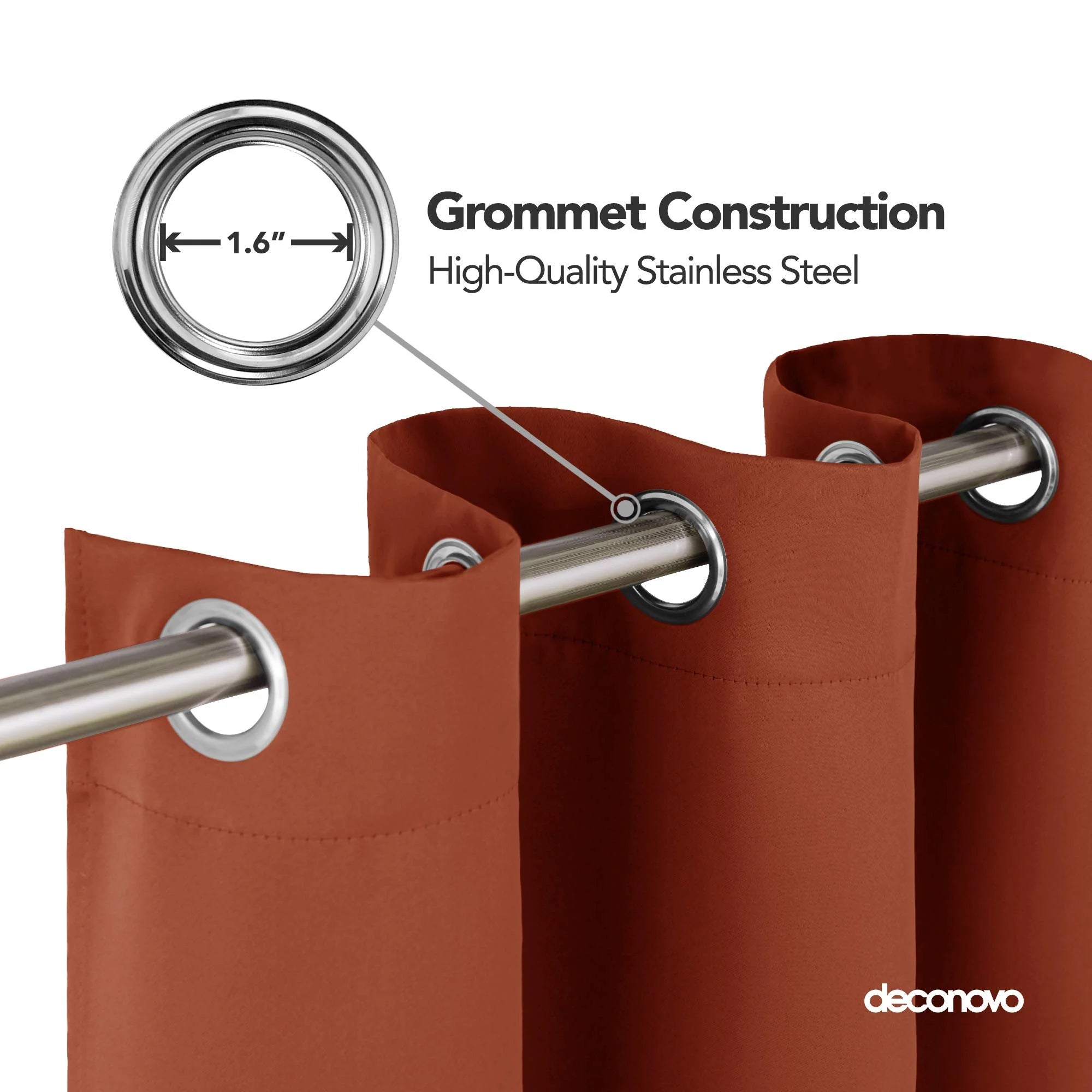 Grommet Living Room Room Darkening Curtains (2 Panel)