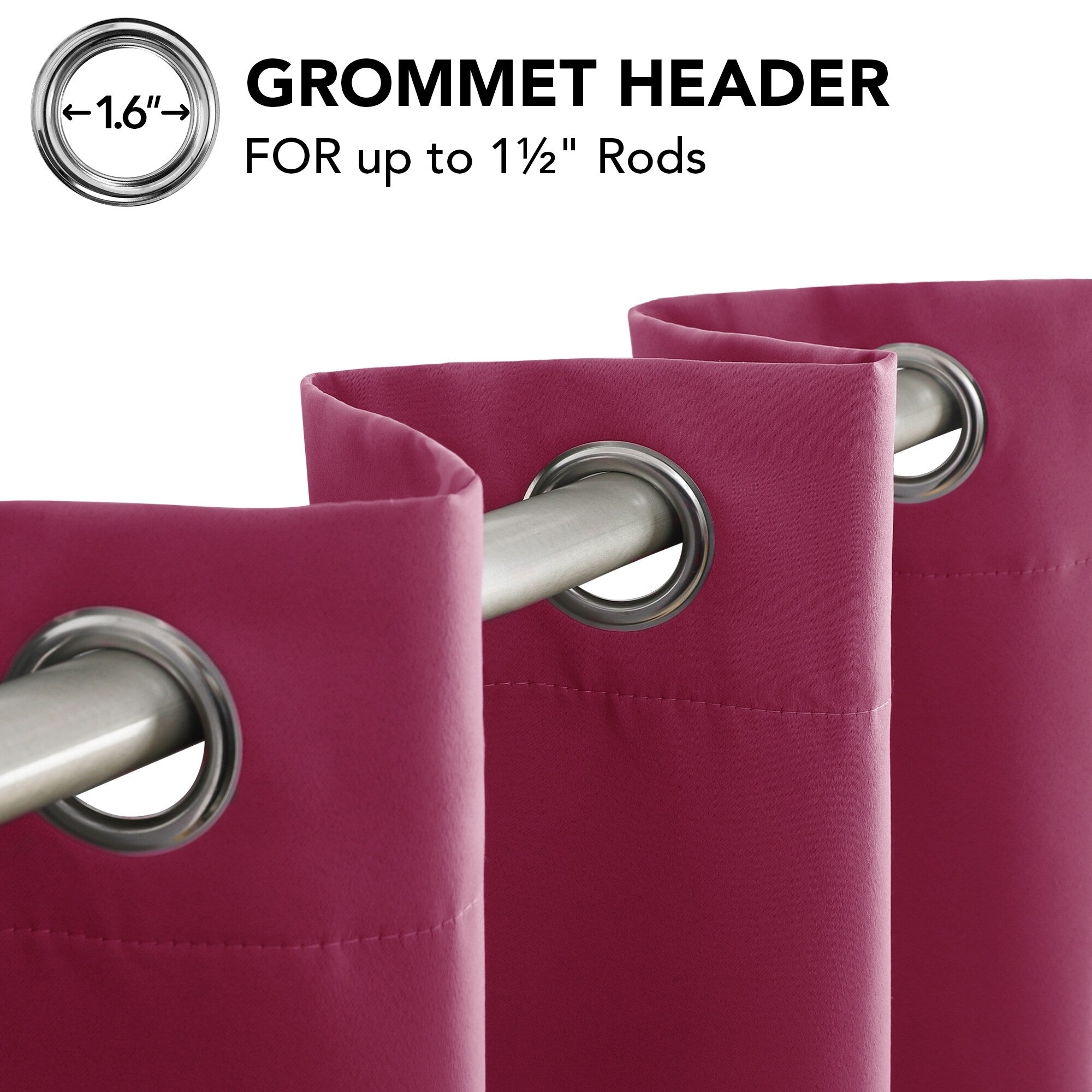 Grommet Living Room Room Darkening Curtains (2 Panel)