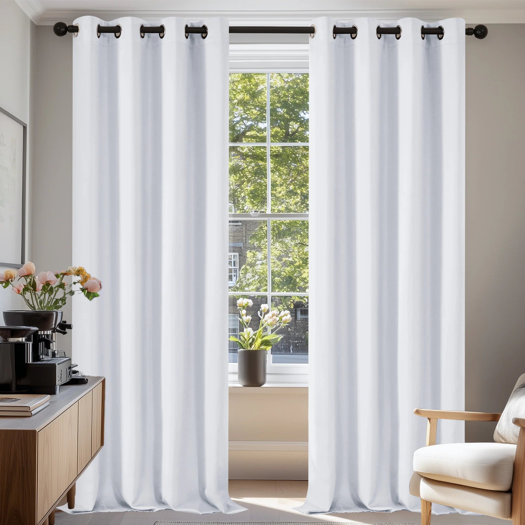 Grommet Living Room Room Darkening Curtains (2 Panel)