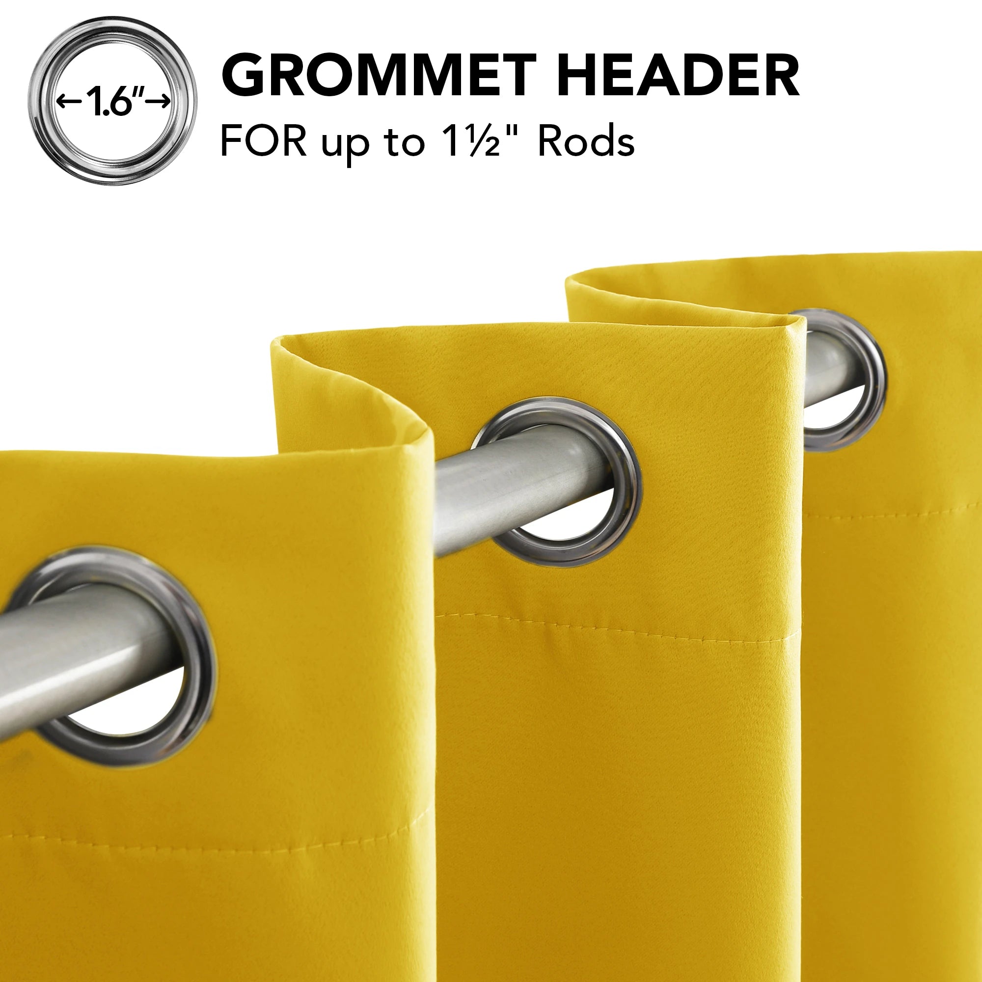 Grommet Living Room Room Darkening Curtains (2 Panel)