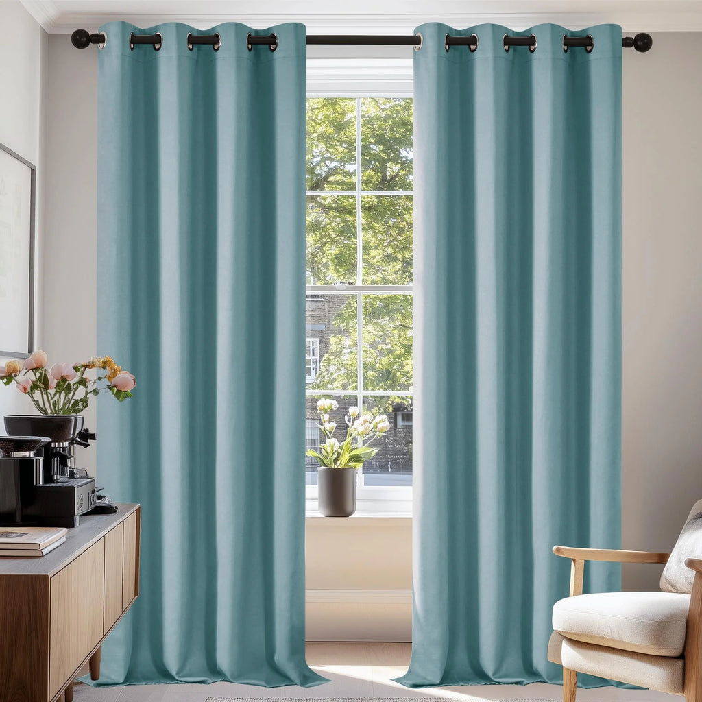 Grommet Living Room Room Darkening Curtains (2 Panel)