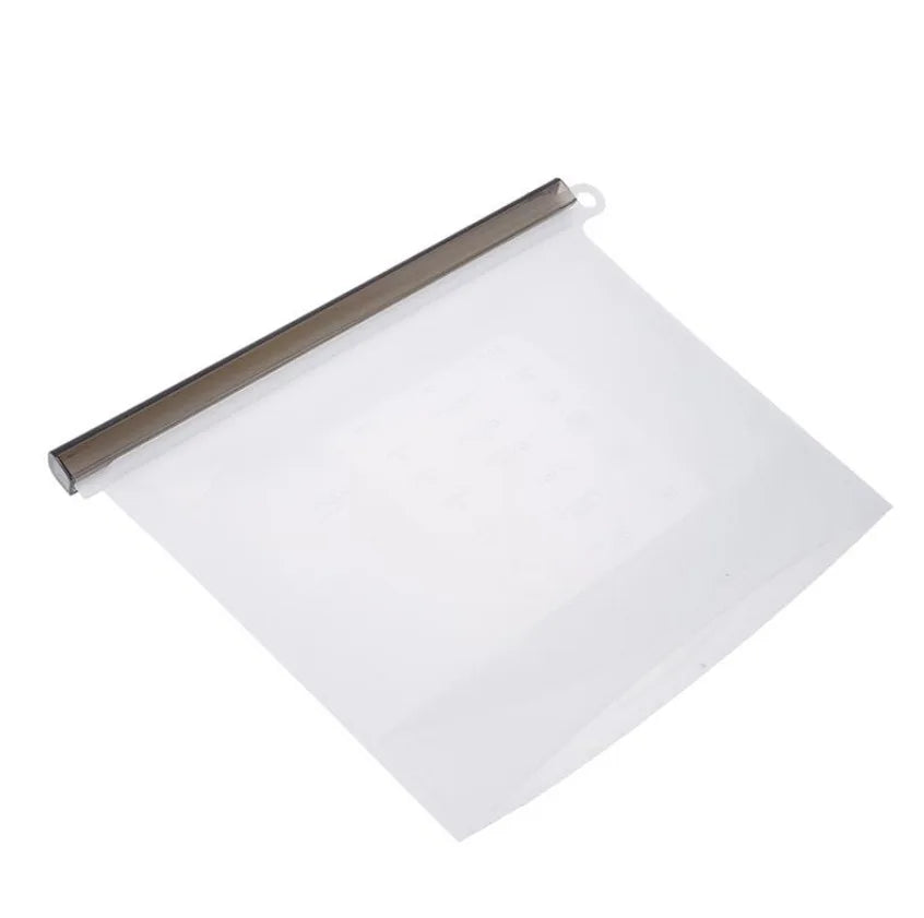 1000Ml Reusable Silicone Food Grade Storage Bag Lunch Sandwich Snack Liquid Lunch Fruit Freezer Zip Seal Bags 4 Colors