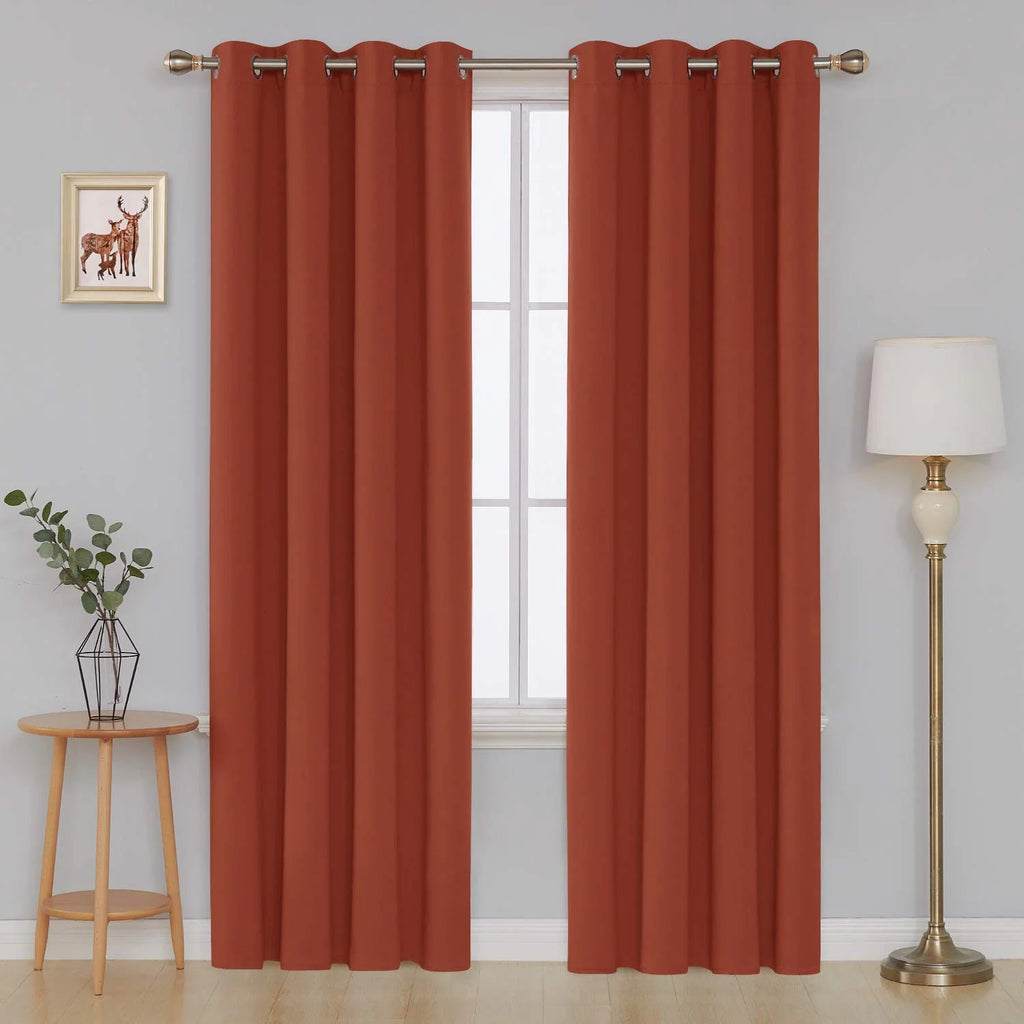 Grommet Living Room Room Darkening Curtains (2 Panel)