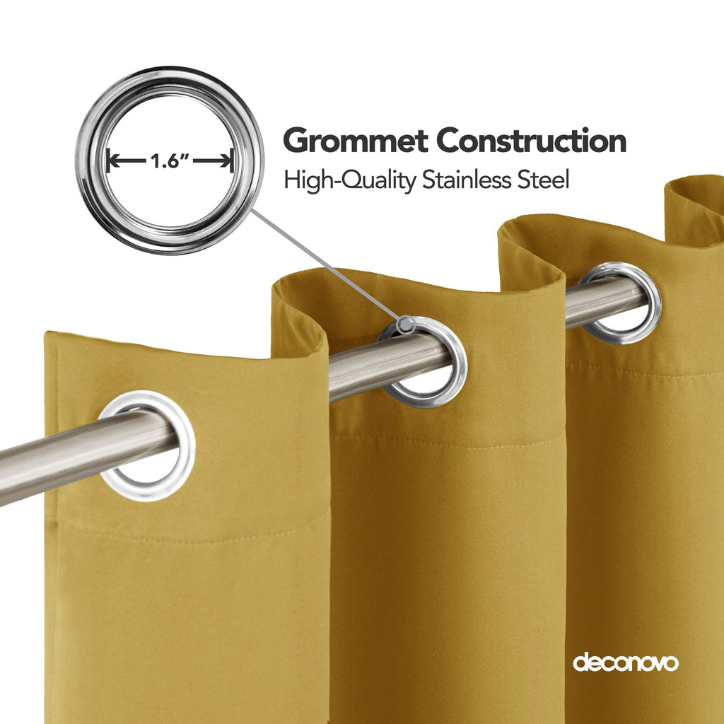 Grommet Living Room Room Darkening Curtains (2 Panel)