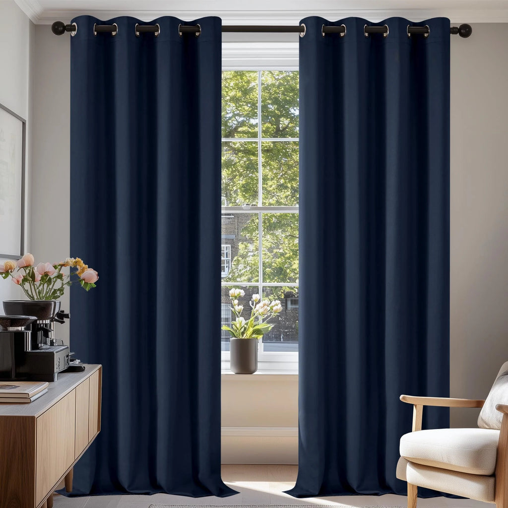 Grommet Living Room Room Darkening Curtains (2 Panel)