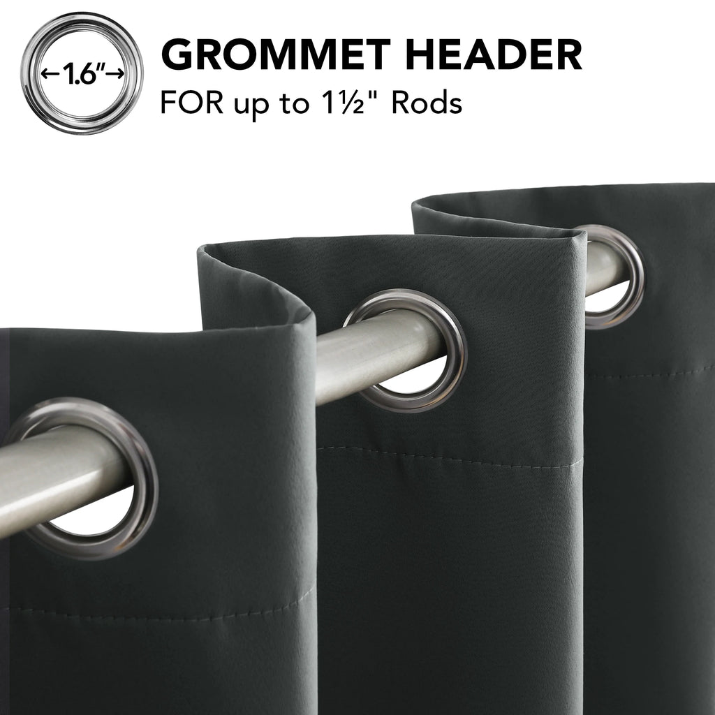 Grommet Living Room Room Darkening Curtains (2 Panel)