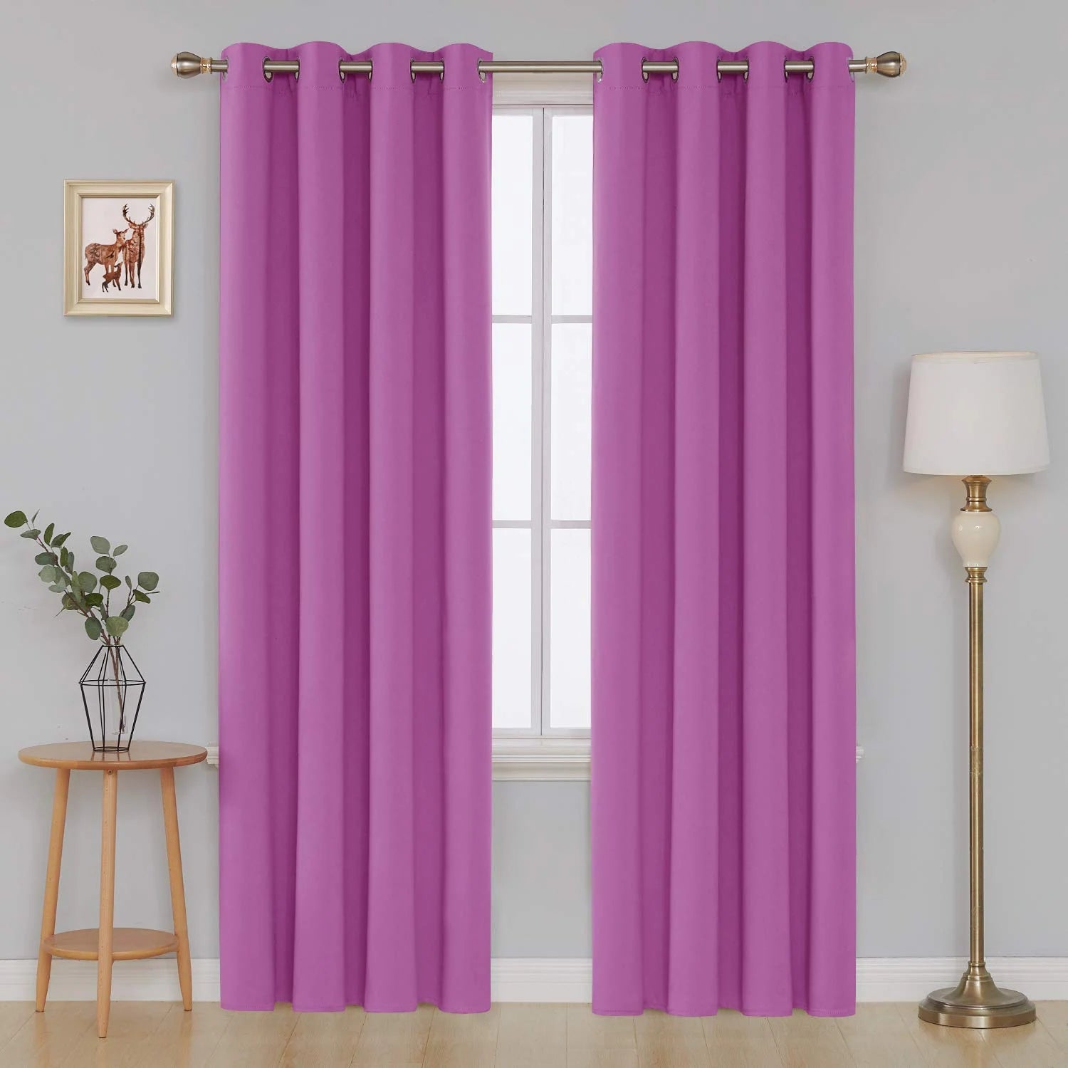 Grommet Living Room Room Darkening Curtains (2 Panel)