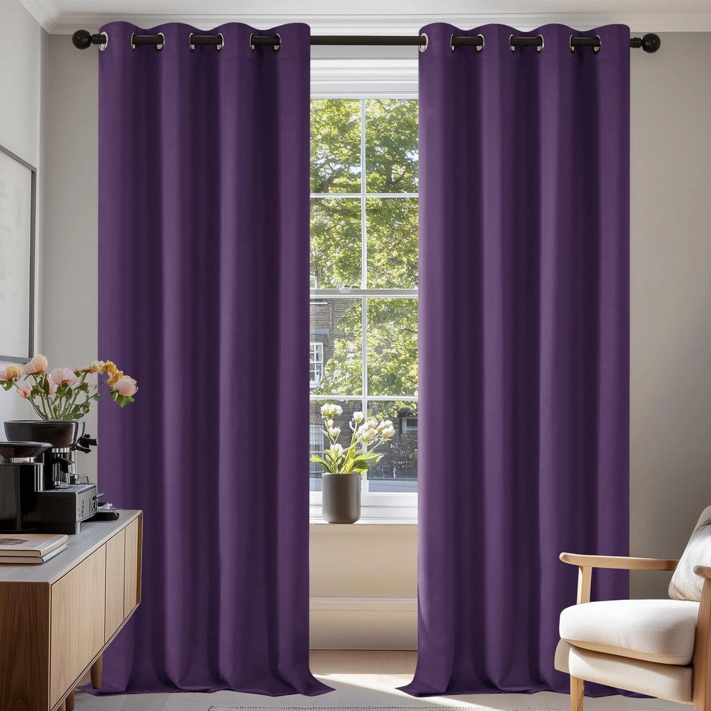 Grommet Living Room Room Darkening Curtains (2 Panel)