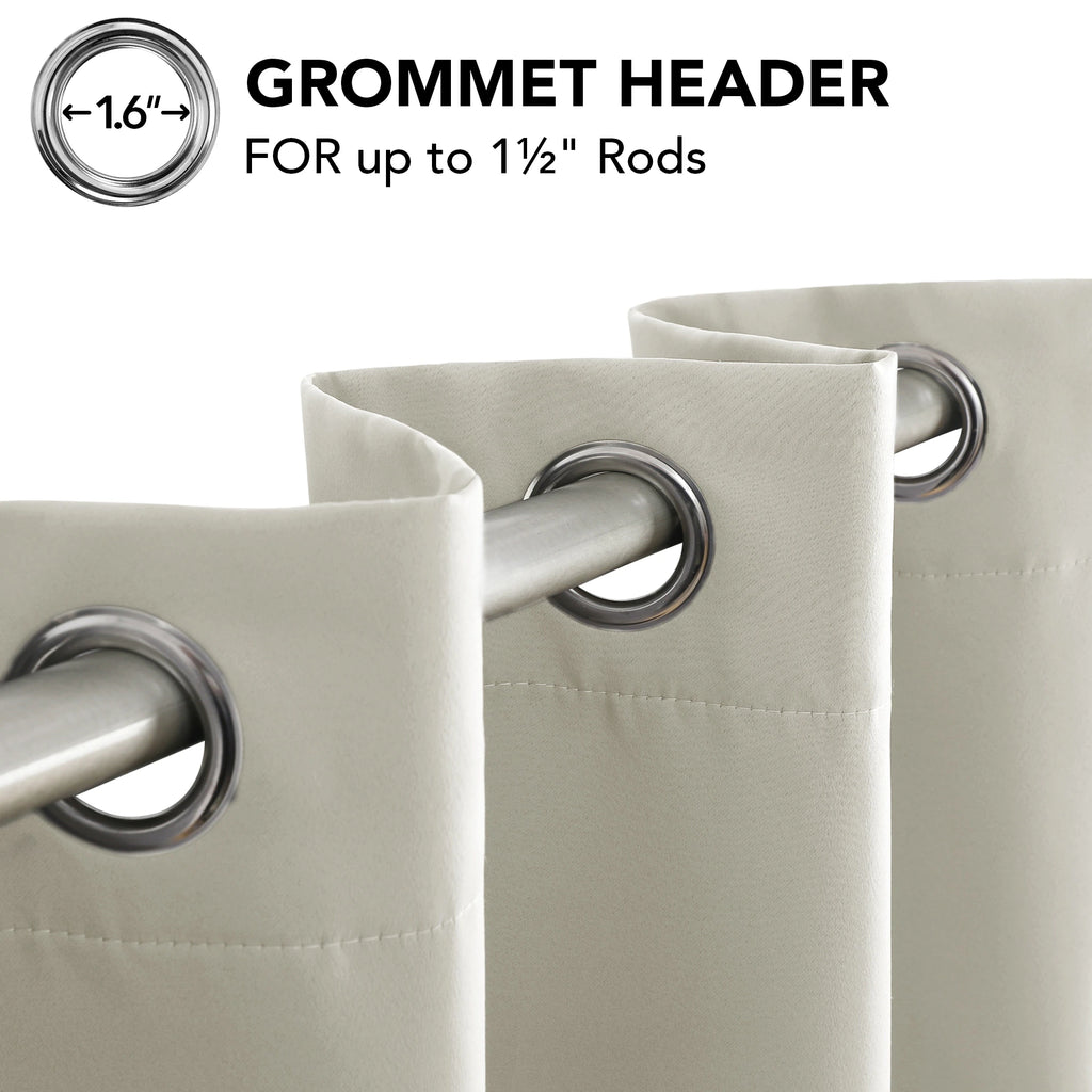 Grommet Living Room Room Darkening Curtains (2 Panel)