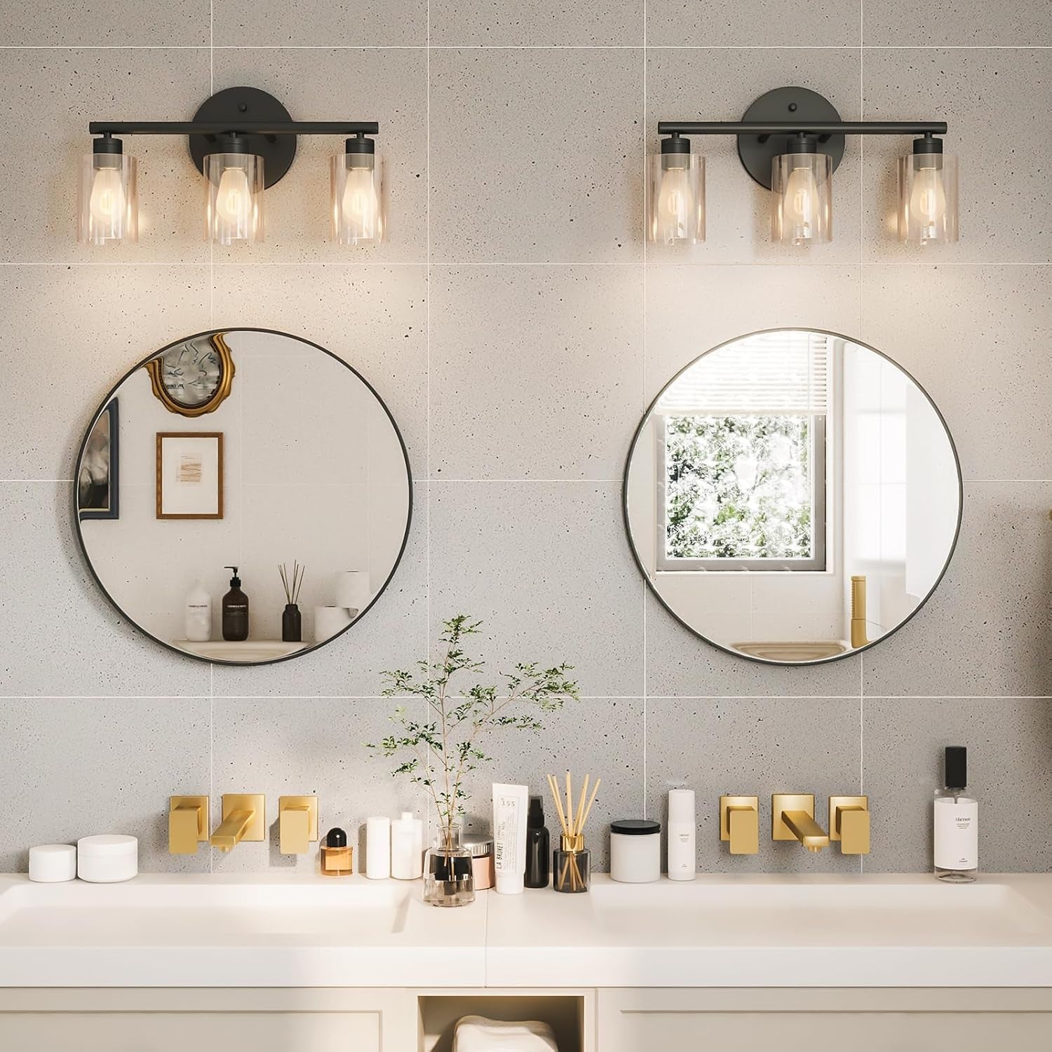 Black round Mirror 20 Inch Circle Mirror for Bathroom, Vanity, Bedroom, Home Decor