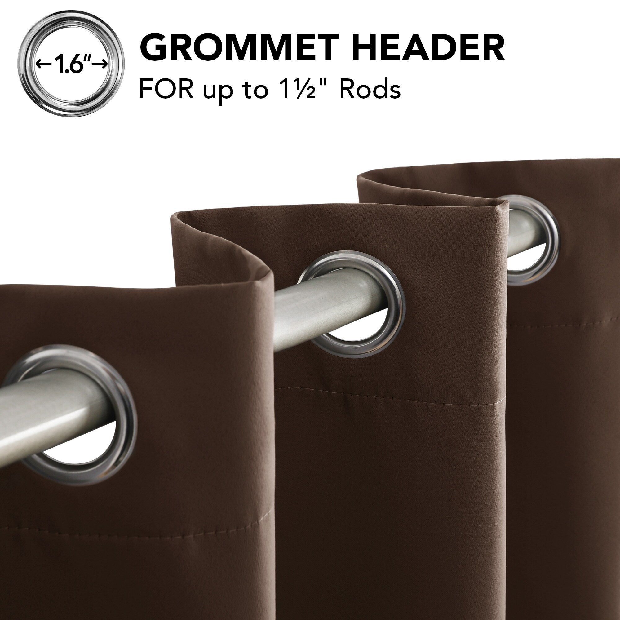 Grommet Living Room Room Darkening Curtains (2 Panel)