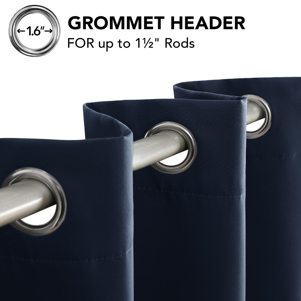 Grommet Living Room Room Darkening Curtains (2 Panel)