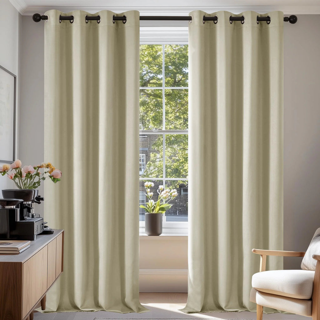 Grommet Living Room Room Darkening Curtains (2 Panel)