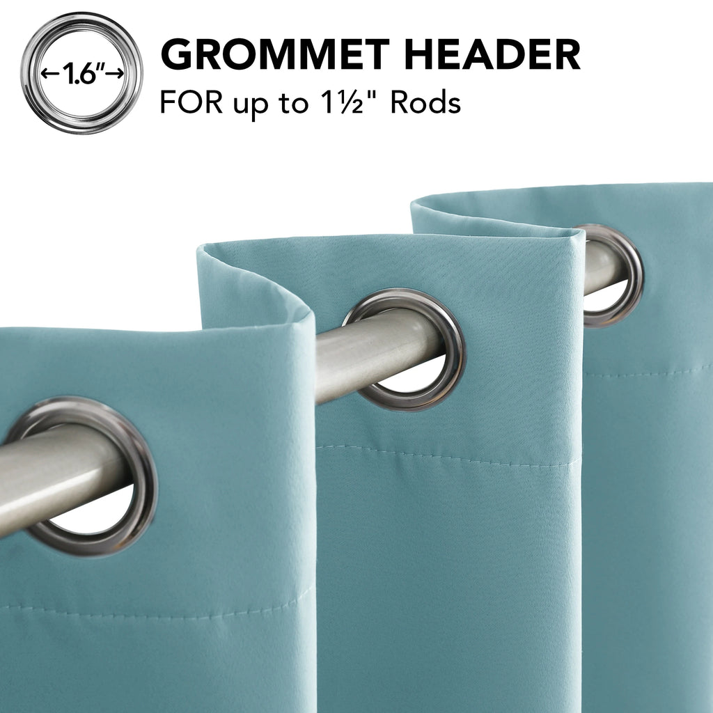 Grommet Living Room Room Darkening Curtains (2 Panel)