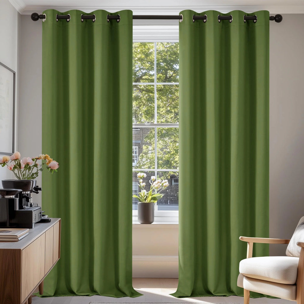Grommet Living Room Room Darkening Curtains (2 Panel)