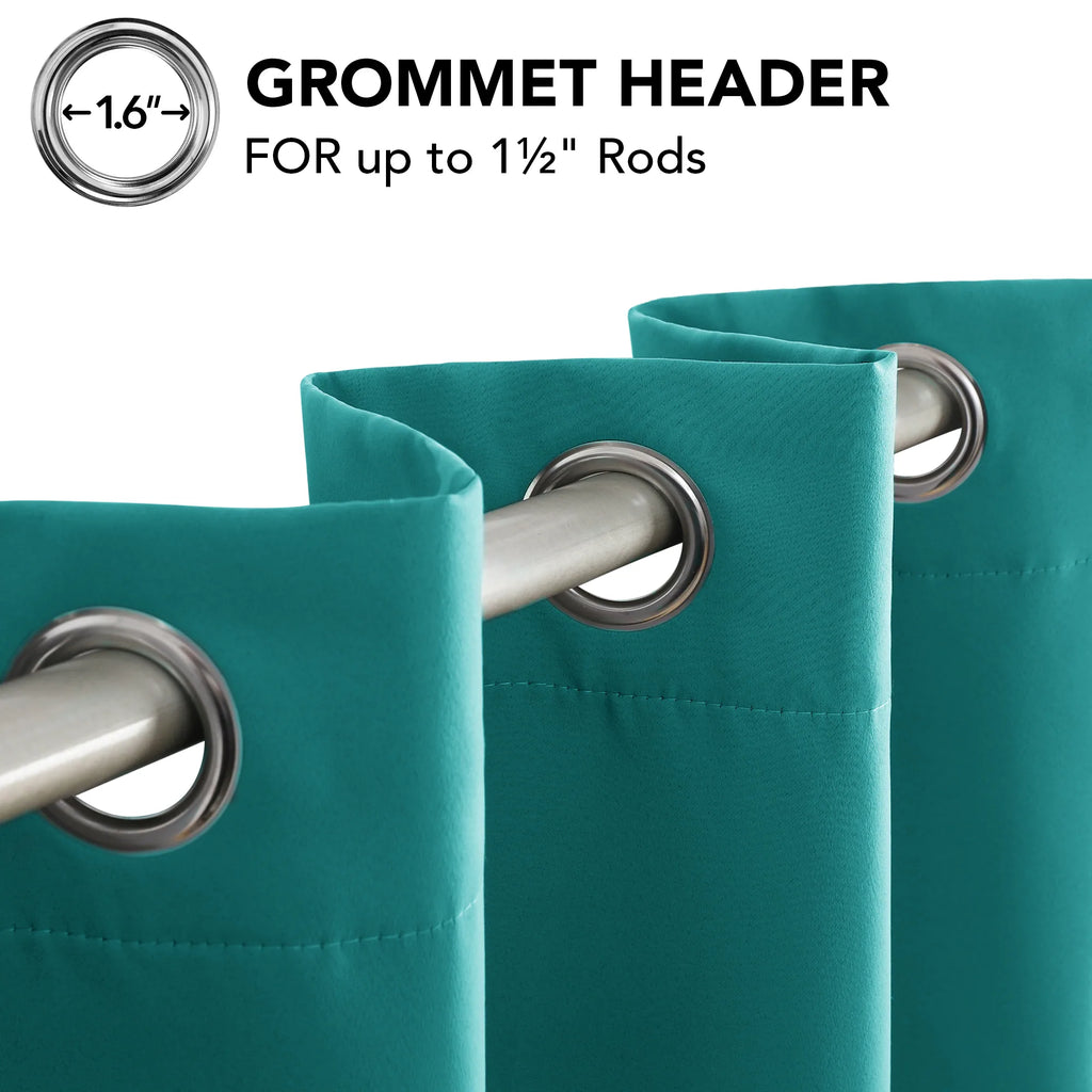 Grommet Living Room Room Darkening Curtains (2 Panel)