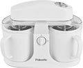 Ice Cream Maker Machine for Home Use, with Two Ice Cream Bowls,Simple Operation and Easy to Clean,White