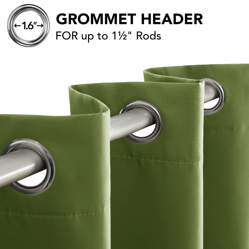 Grommet Living Room Room Darkening Curtains (2 Panel)