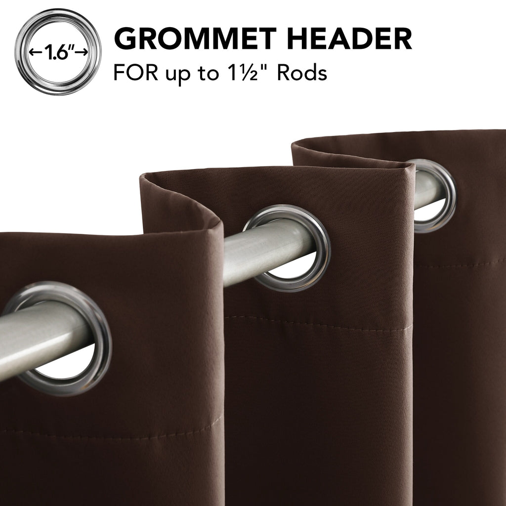 Grommet Living Room Room Darkening Curtains (2 Panel)
