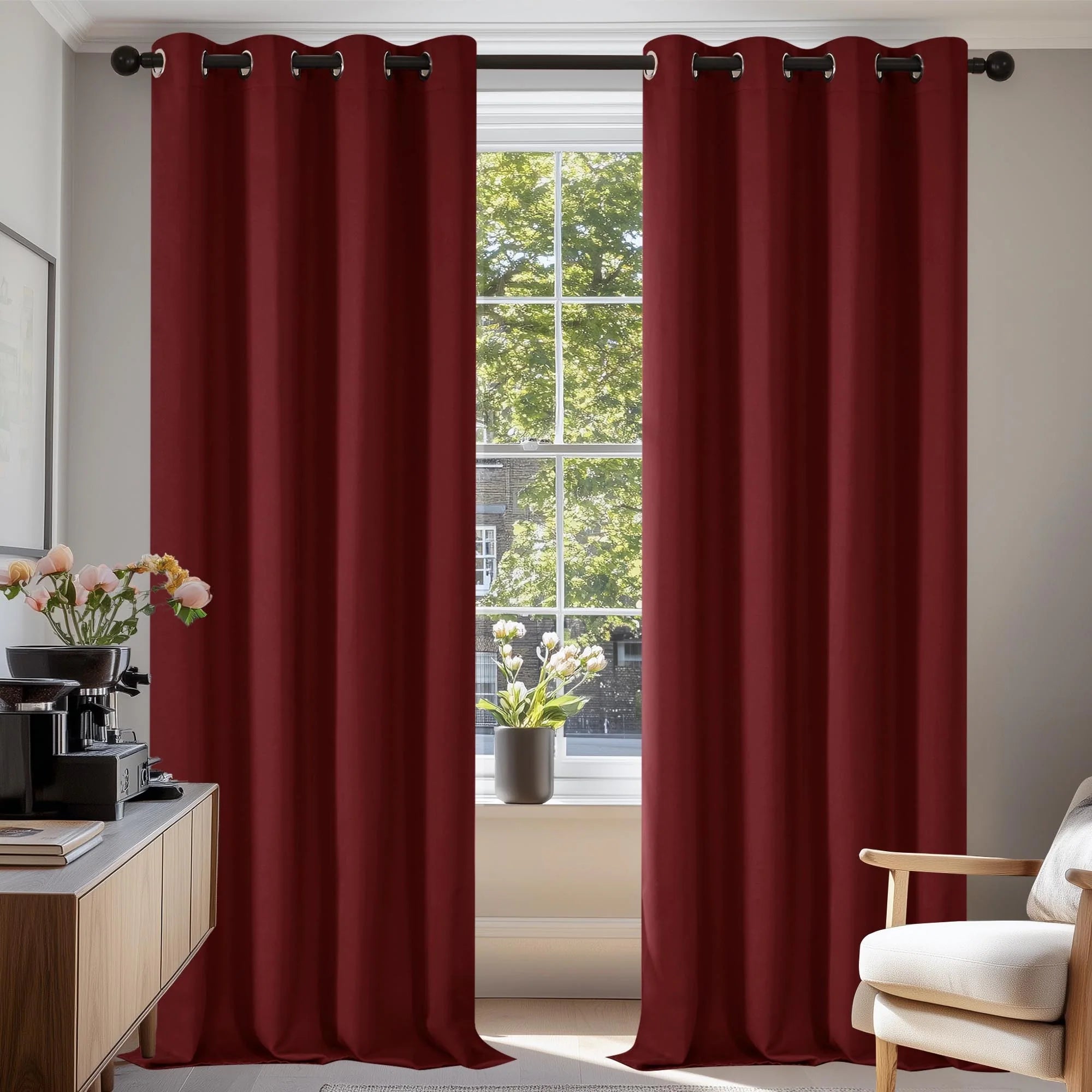 Grommet Living Room Room Darkening Curtains (2 Panel)