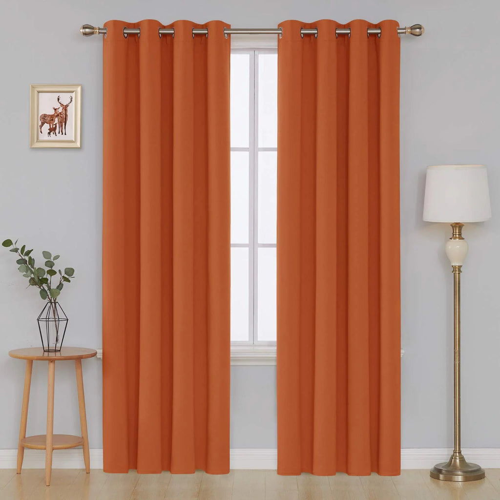 Grommet Living Room Room Darkening Curtains (2 Panel)