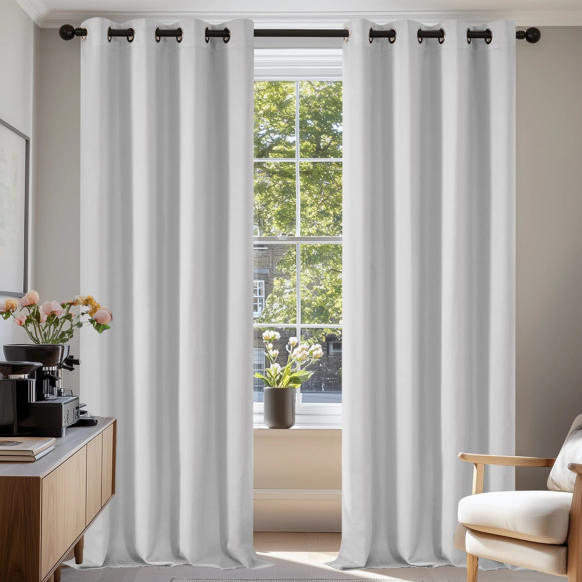 Grommet Living Room Room Darkening Curtains (2 Panel)