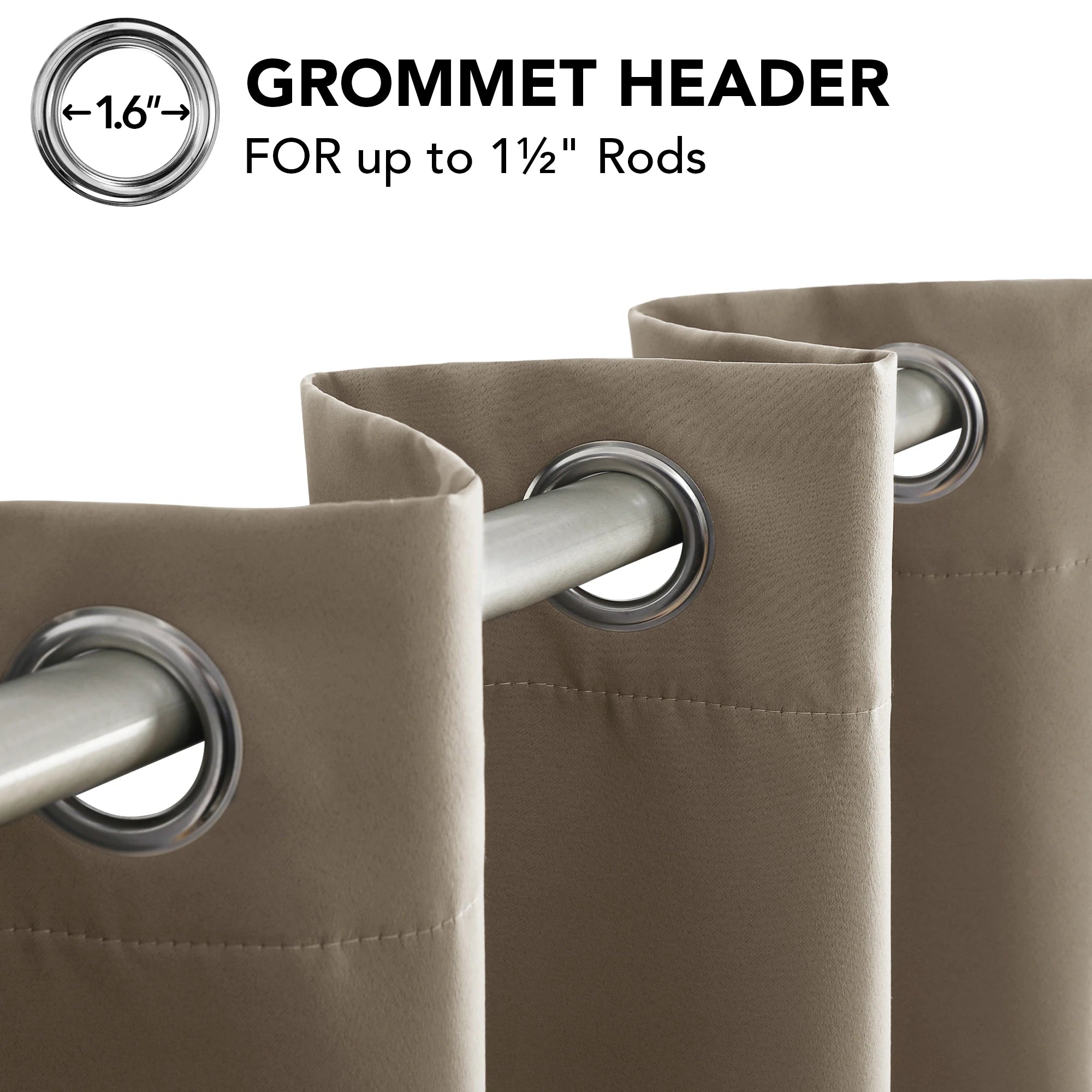 Grommet Living Room Room Darkening Curtains (2 Panel)