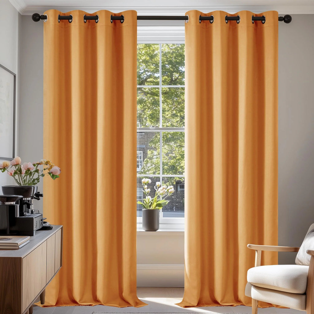 Grommet Living Room Room Darkening Curtains (2 Panel)