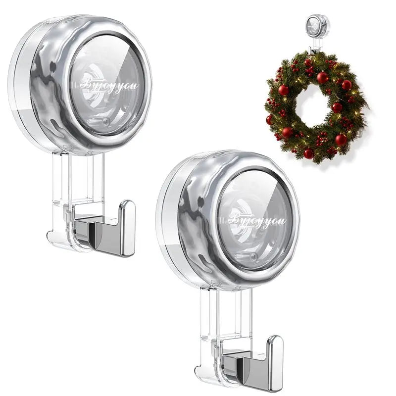 2/4/8/10Pcs Strong Suction Cup Hooks for Shower No Drill Removable Hooks for Towel Glass Doormirror Windows Tile Bathroom Organizer Hanger Christmas Halloween Decoration