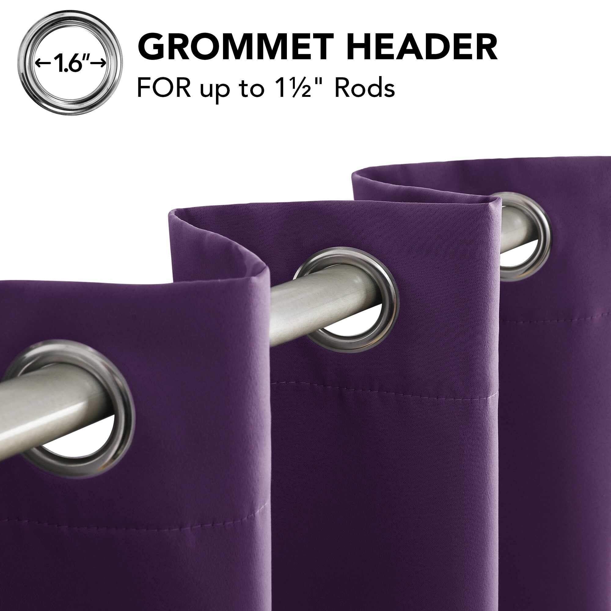 Grommet Living Room Room Darkening Curtains (2 Panel)